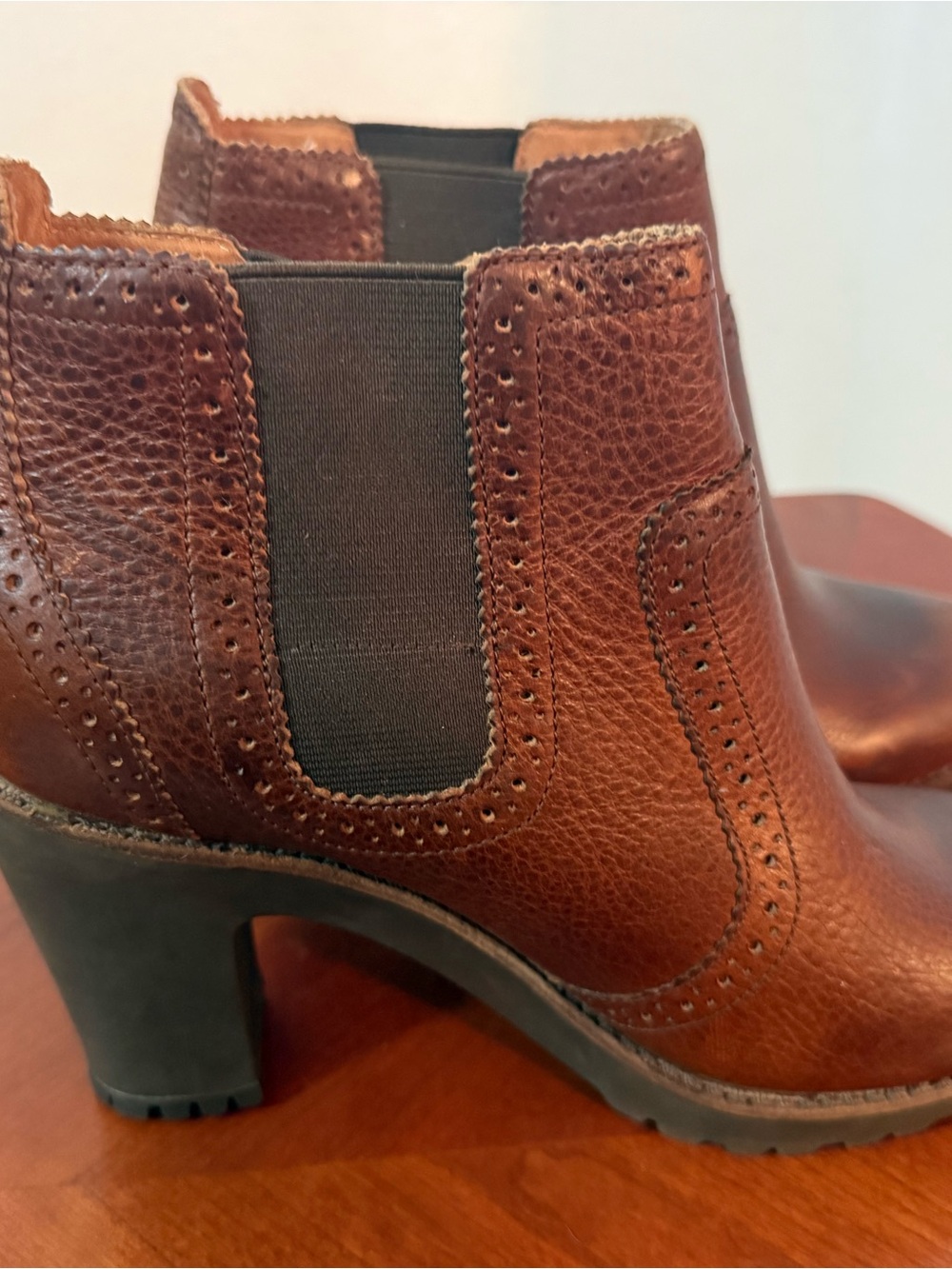 Women’s Brown Leather Chelsea Ankle Boots - Picture 3 of 6